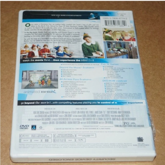 Elf DVD Will Farrell Holiday Christmas Movie - Picture 2 of 2